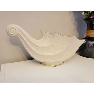 LENOX 1989 Fruits Of Life Cornucopia Porcelain W/ Gold Trim